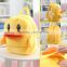 25*19cm(S)/35*28cm(L) lovely customzied yellow duck plush animal cartoon backpack for children