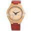 Bamboo case Japan movt leather strap wooden watch fashion style imported bamboo watches