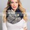 2016 Fashion Cashmere Feeling Mohair Checkered Infinity Scarf
