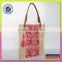 Bohemia national style beach bag and polyester with jute and cotton handbags pp handle