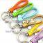 European style Personalized metal keychain souvenir,High Quality PU leather keyring