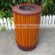Hot sale metal and wooden park litter bin