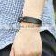 Unisex Mens Punk Wide Genuine Leather Belt Bracelet Bangle Cuff Wristband Gothic