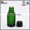 frosted green glass serum bottle 15ml essential oil bottle with black screw cap                        
                                                                                Supplier's Choice