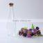 china promotional mouth blown custom bamboo lid airtight clear fancy borosilicate glass water drinking bottle