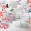 Decorative 3D flower design inkjet wallpaper for bar decor