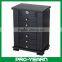 Wooden Mirrored Cosmetic Jewelry Box Case with Compartments and Lock and 6 Drawers and 2 Side Doors and Base for Jewelry Storage