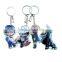 high quality engraved words bright red pvc opener keychain
