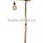 Simple and Natural Wooden Cross Floor Lamp, Timber Floor Light With Metal Base