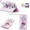 Phone Case Fashion Colored Drawed Card Slots Holder Stand Flip Wallet Leather Cover For Huawei Ascend P9 P9 lite