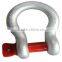 M4 electric galvanized carbon steel bow shackle