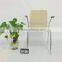 TDC-170-3 QVB JIANDE TONGDA BENTWOOD PLYWOOD FABRIC SEAT Stackable METAL CHROME PLATED ARMREST OFFICE CHAIR