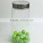Hot Sale Glass Canister Jar with Metal See-Through Cover