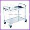 European Version Stainless Steel Two Layers Dining Cart