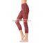 Women dry fit plus size sports wear custom printed yoga pants wholesale