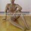 lifelike male sitting mannequin with make-up face