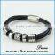 Fashion Jewelry Wholesale!!2016 NEW Stainless Steel Jewelry Punk Braided Leather Bracelet