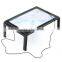 A4 Full Page Foldable Magnifier, 3X Giant Large Hands Free Magnifying Glass With Light LED Magnifier For Reading