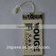 Clear white embossed brand name paper swing tag