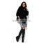 PRETTY STEPS 2015 women's black cable knit heavy long sleeve short cashmere sweater coats