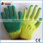BSSAFETY Yellow cotton knitted latex coated safety equipment work gloves