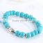 Korea fashion turquoise alloy fish silver bracelets 2016 bead