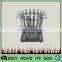 Outdoor iron fire basket with wood pan and ash pan