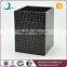 Black colored embossed luxury ceramic desktop trash can