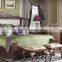 Emerald Replica Bedroom Set Furniture, Wood Carved Queen's Bed With Gilding, Solid Mahogany Furniture Set