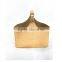 Golden Crocodile pattern PVC Leather Magazine Storage Basket Holder