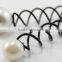 Personalized Hairpin Black Hair Stick Vintage Pearl Spiral Hairpin