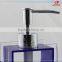 China wholesale luxury pump bottle hotel balfour purple crystal clear plastic lucite acrylic bathroom accessories