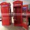 2014 metal public wall mirror red london antique telephone booth decoration for sale