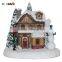 Christmas House with Christmas tree and snow man Decoration