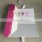 White and pink custom cheap apparel packaging ribbon closure logo hot stamping
