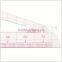 Kearing brand, sanwich line scale ruler, 1/5 red ink transparent ruler #8515