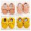 Two Style Baby Toddler Cute Moccasin Indoor Infant Comfortable Soft Leather Sole Shoes