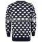 latest crew neck rib-knit hem pullover heart shape jacquard knitting sweater
