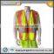 ANSI contrast polyester zipper closure tricot reflective 3M safety vest