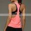 New design custom polyester light color workout lady yoga tank tops