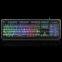 High Quality RGB change Wired multimedia mix 7 Colors USB keyboard led keybord