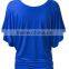 Women Shirt Summer Short Batwing Sleeve Solid Female Tops S6310012