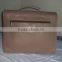 Genuine cow leather tripple compartment briefcase leather bag