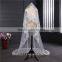 2017 wholesale new grance long lace bridal wedding veil Fashionable long Tulle HL23