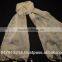Hand woven cotton scarf with aari work