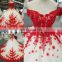 LS00379 off shoulder latest one piece dress patterns for party girls red puffy indian prom dresses