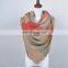 TOROS OEM service stock fashion square acrylic tartan woven scarf