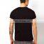 slim fit man black t-shirt with the flag