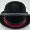 Black fedora trilby hat with grosgrain band