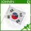 cheap custom polyester korea national hand shaking flag on stick